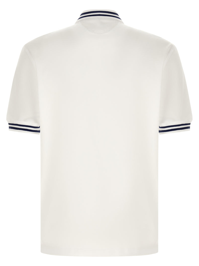 White Cotton Polo Shirt