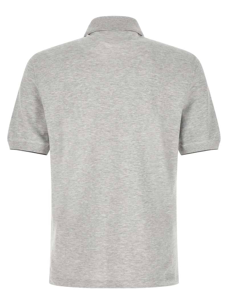 Gray Cotton Polo Shirt
