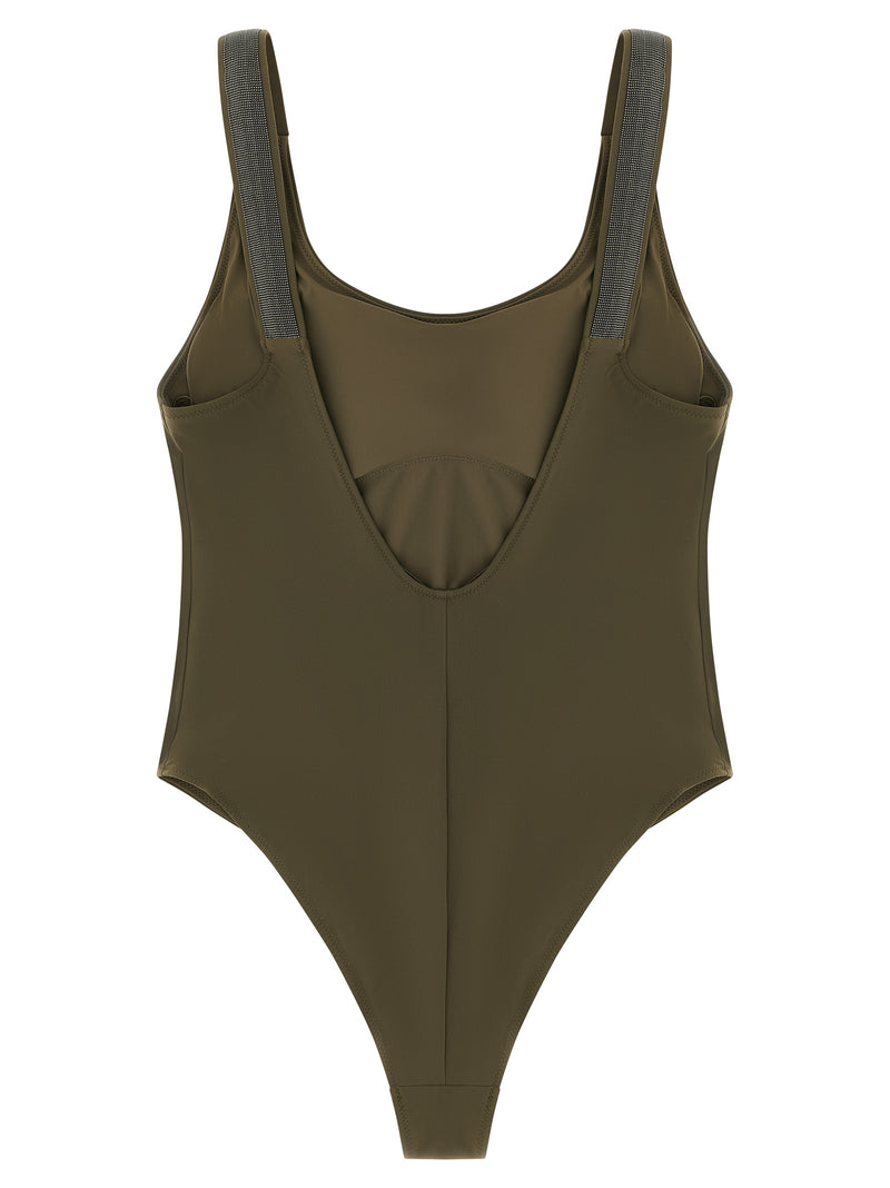 Bicolor Polyamide One-Piece Swimsuit