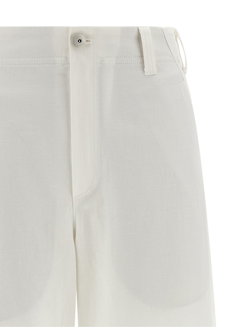 White Cotton Chino Pants