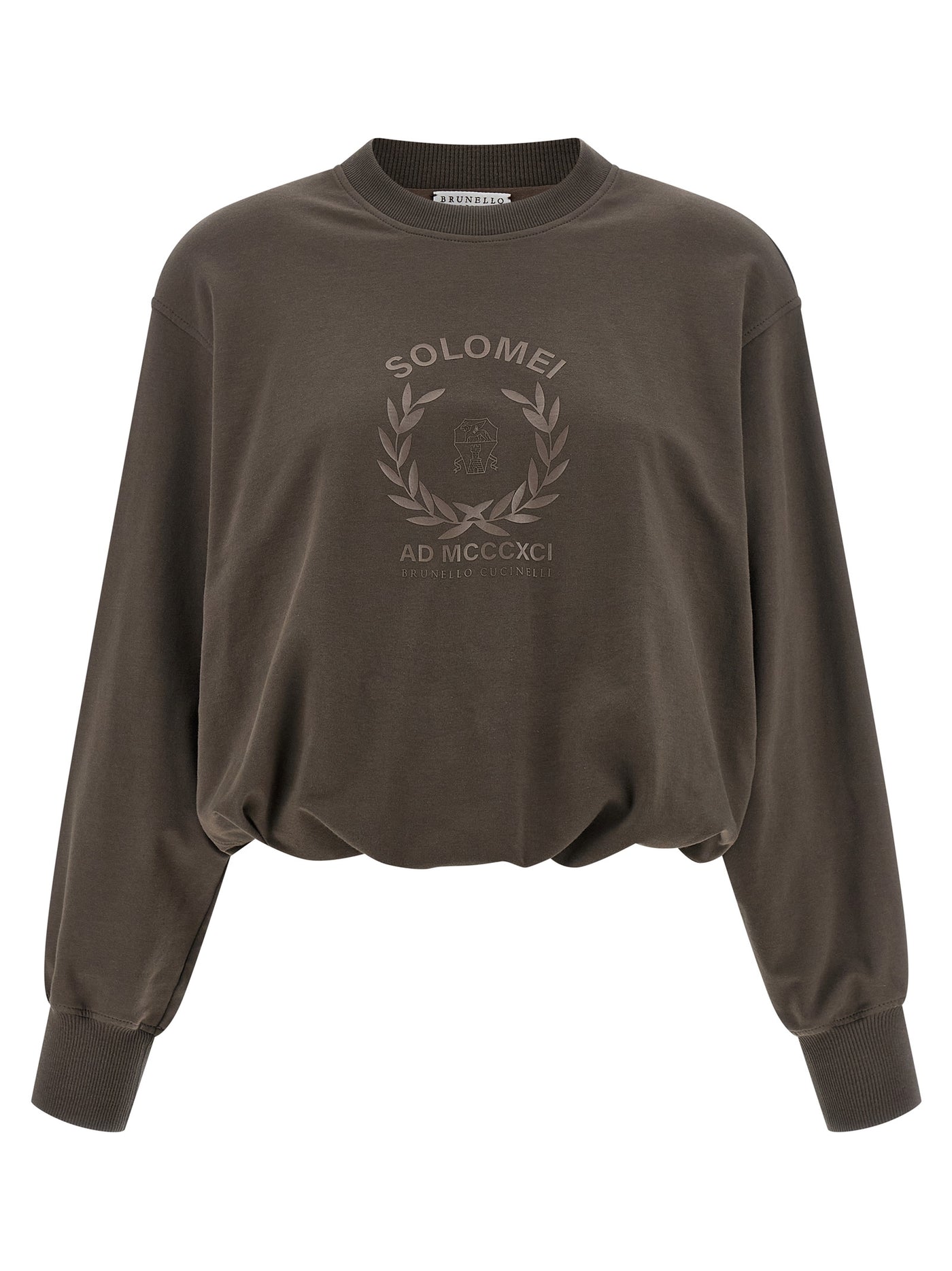 Brown Cotton Sweatshirt
