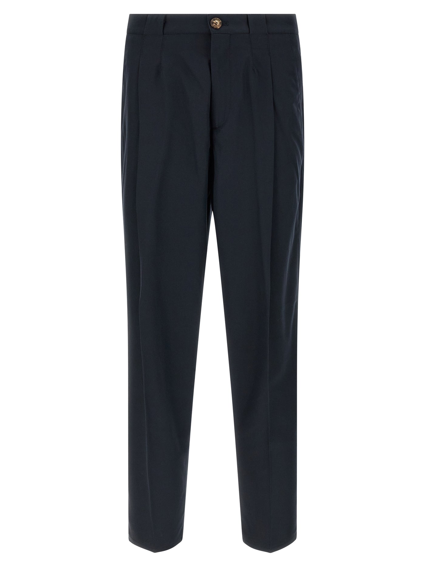 Blue Cotton Chino Pants