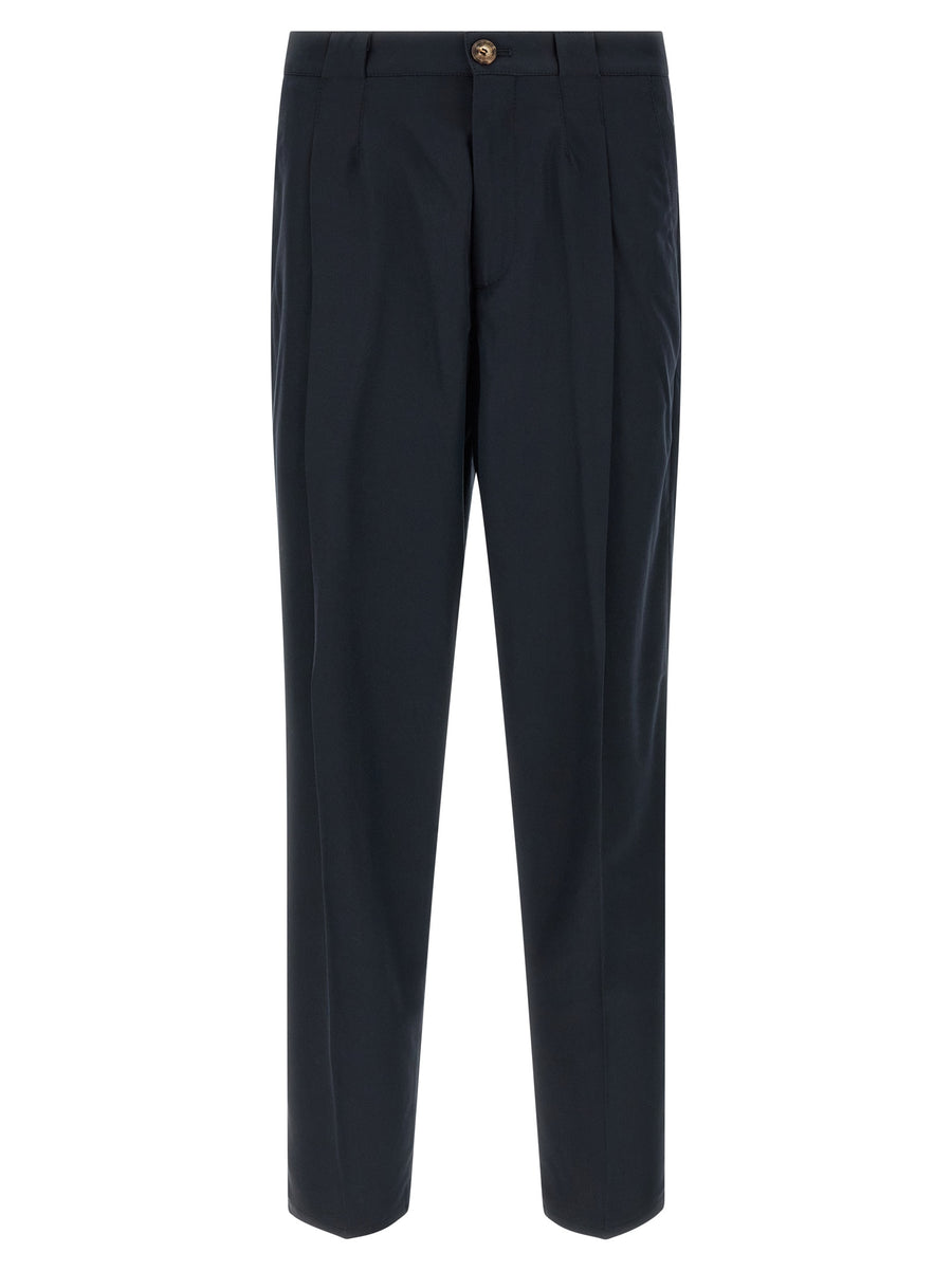 Blue Cotton Chino Pants