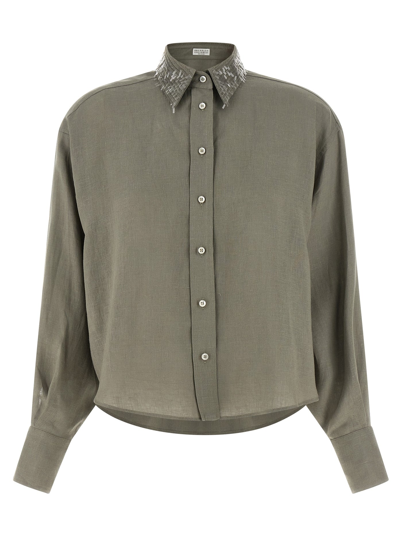 Bicolor Linen Blouse