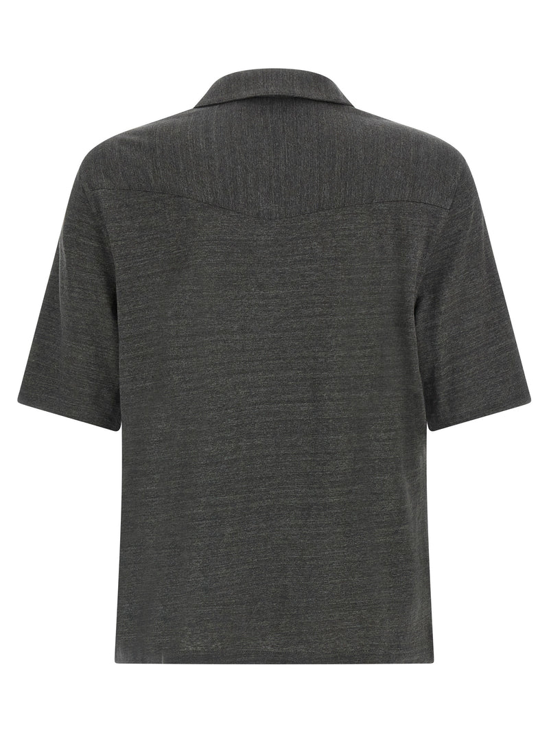 Gray Linen Blouse