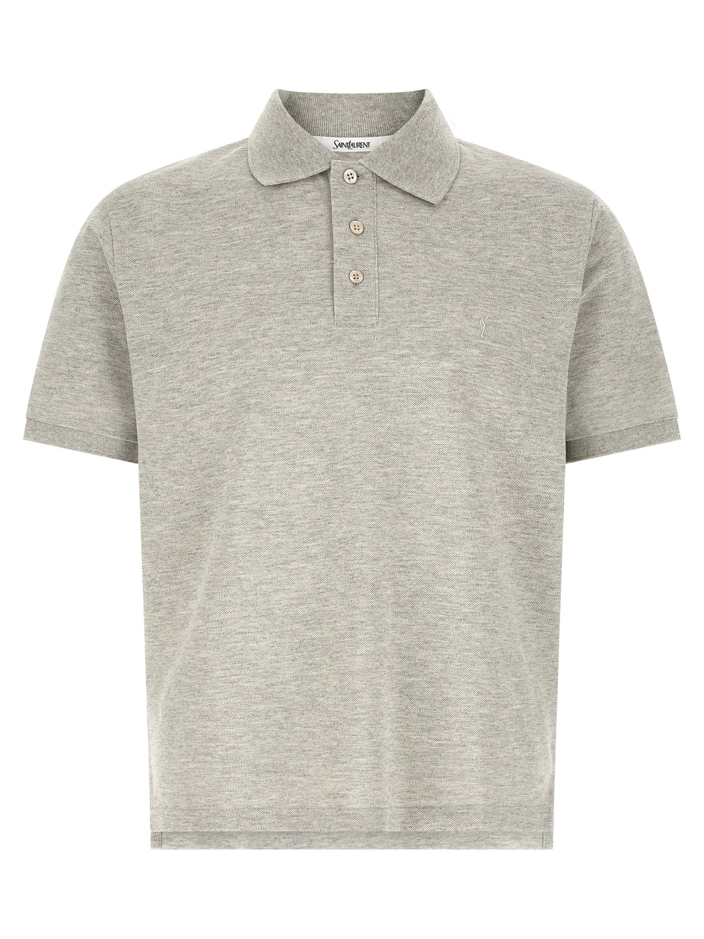 Gray Cotton Polo Shirt