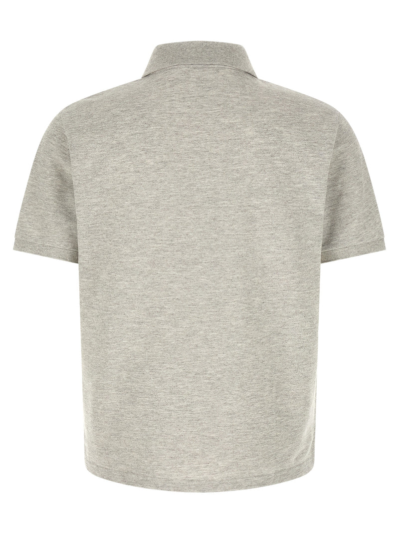 Gray Cotton Polo Shirt