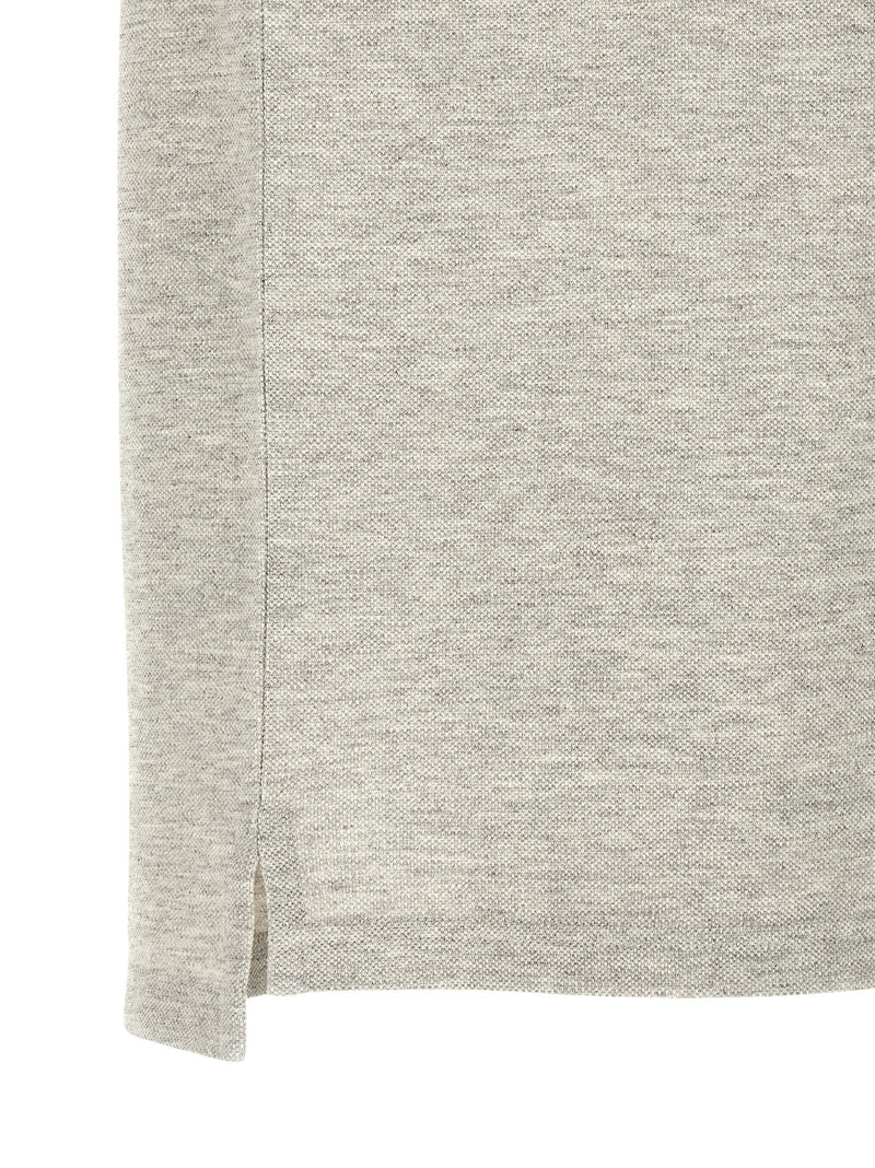 Gray Cotton Polo Shirt