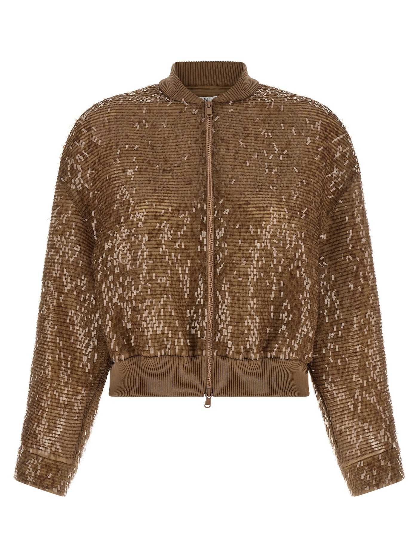Brown Silk Cardigan
