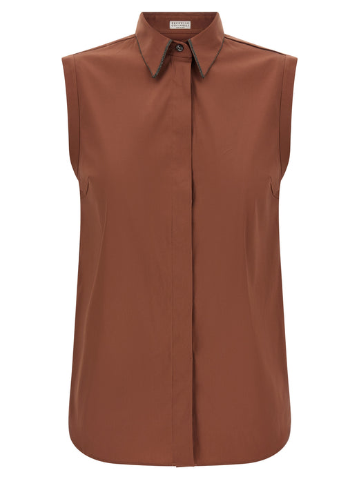 Brown Cotton Blouse