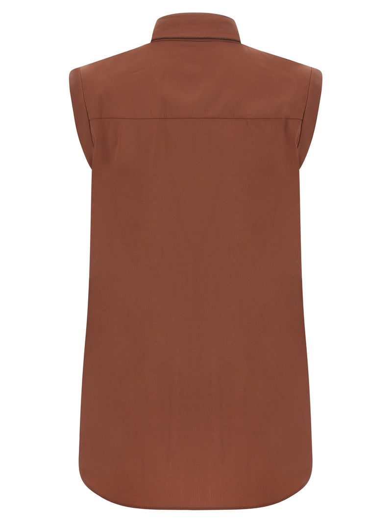 Brown Cotton Blouse