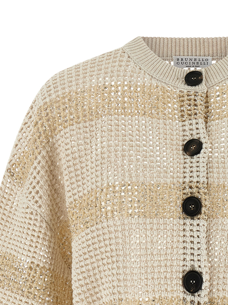 Beige Cotton Cardigan