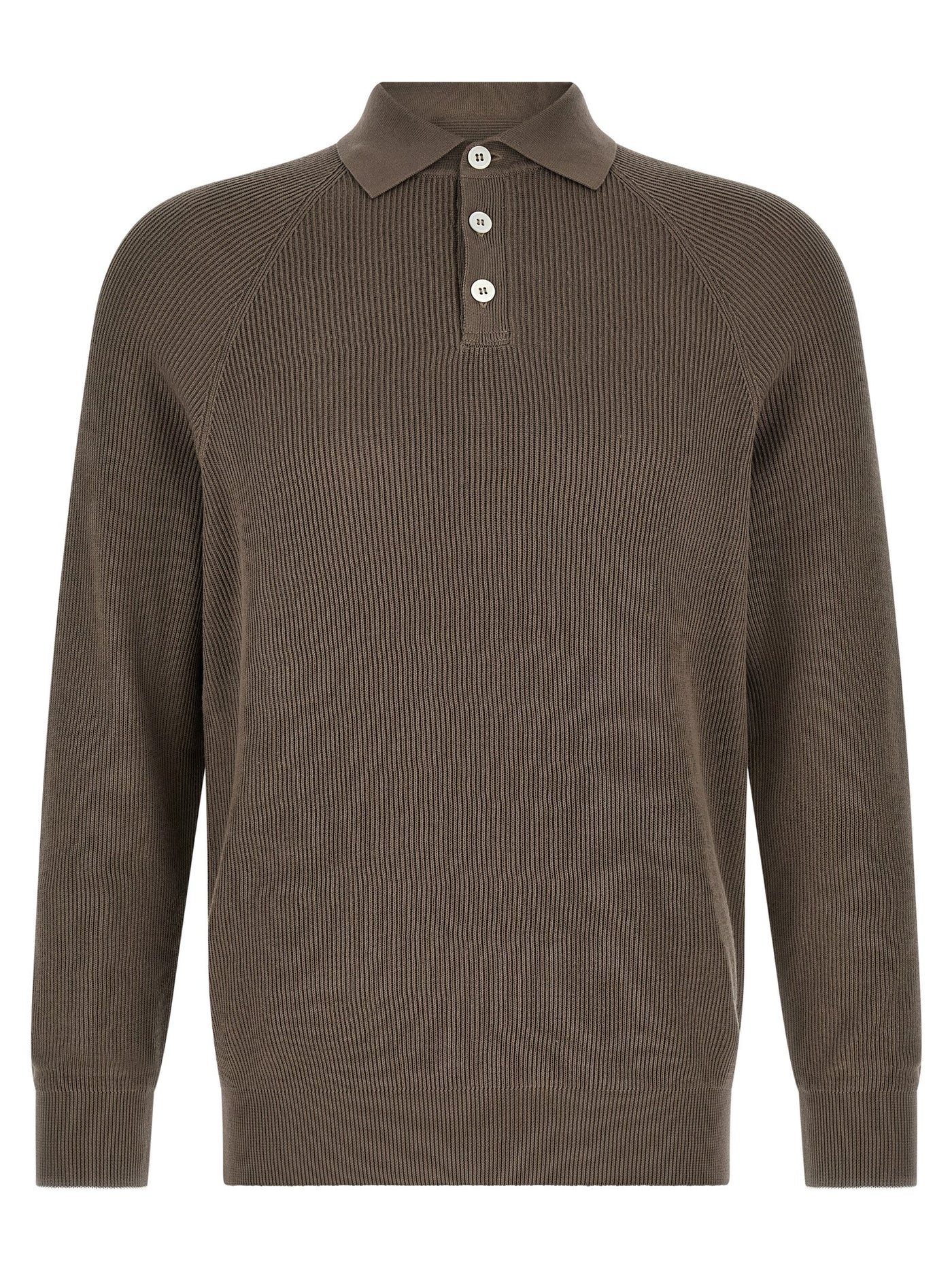 Brown Cotton Polo Shirt