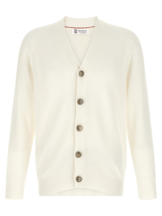 White Cotton Cardigan