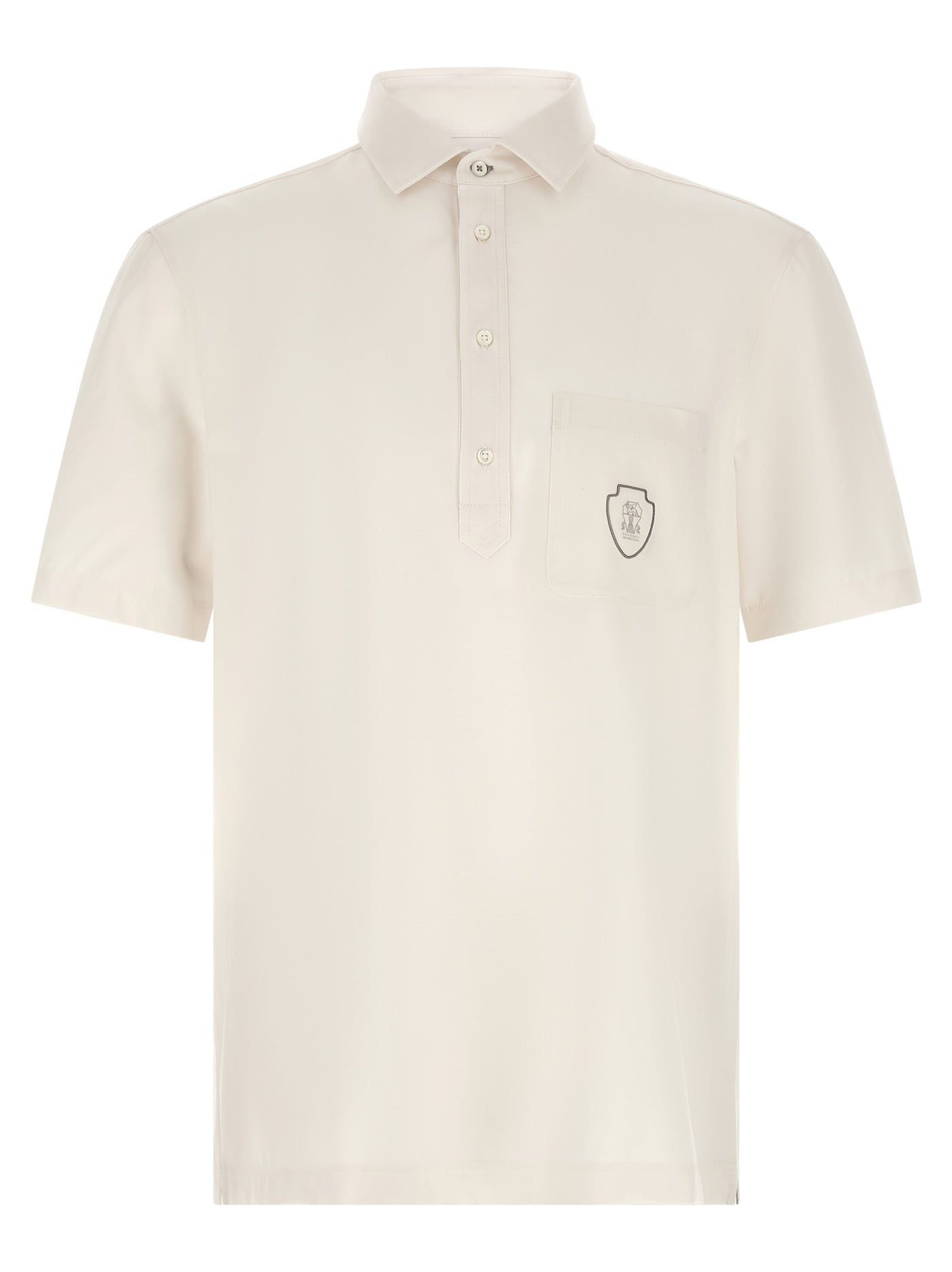 White Virgin Wool Polo Shirt