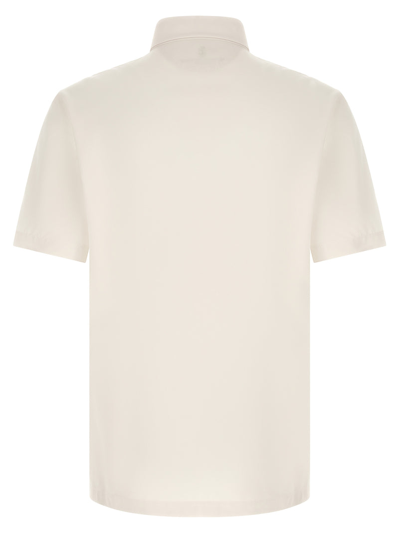 White Virgin Wool Polo Shirt