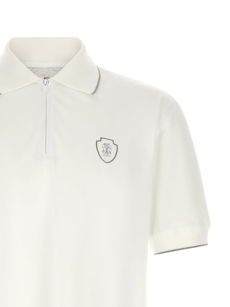 White Polyamide Polo Shirt