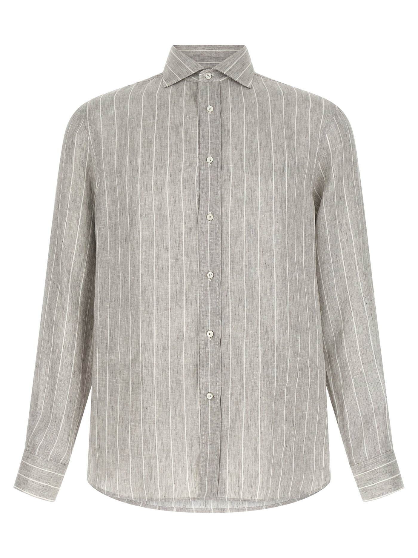 Gray Linen Blouse