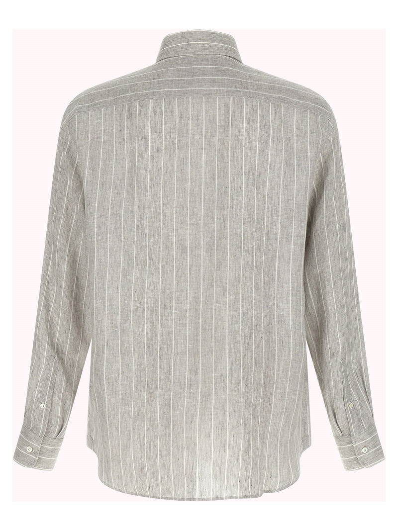 Gray Linen Blouse