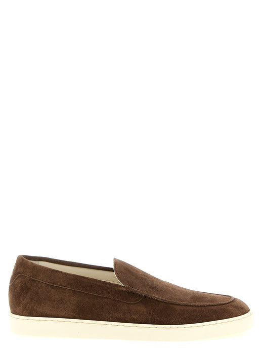 Brown Calfskin Slip-On Loafers