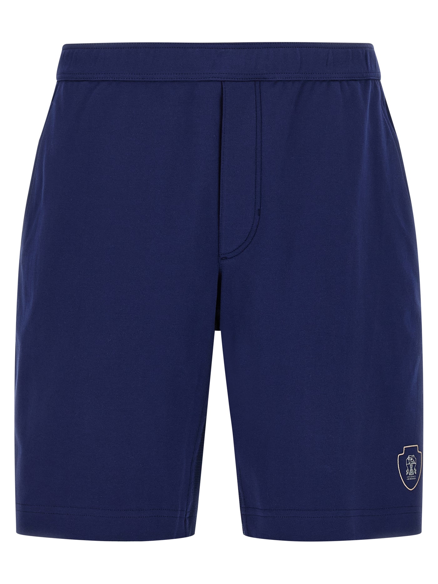 Blue Cotton Bermuda Shorts