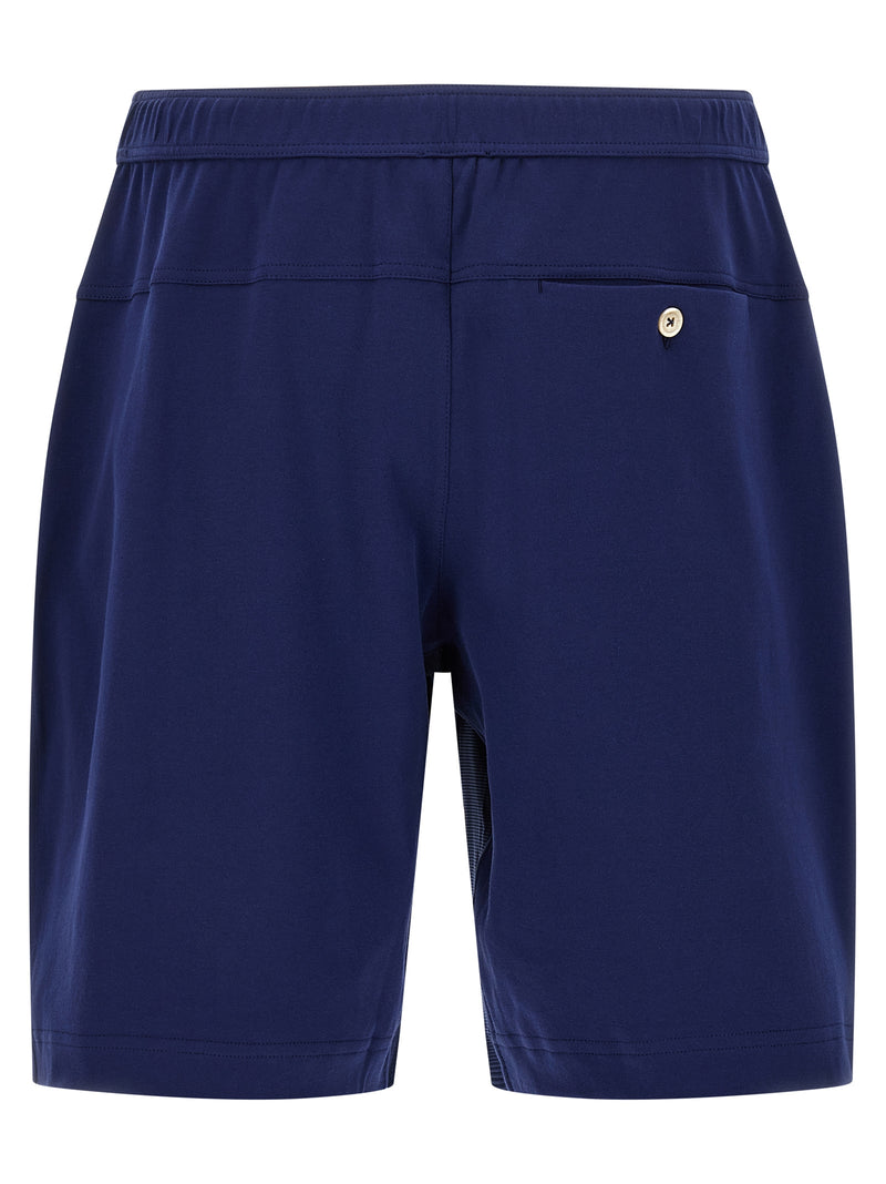Blue Cotton Bermuda Shorts