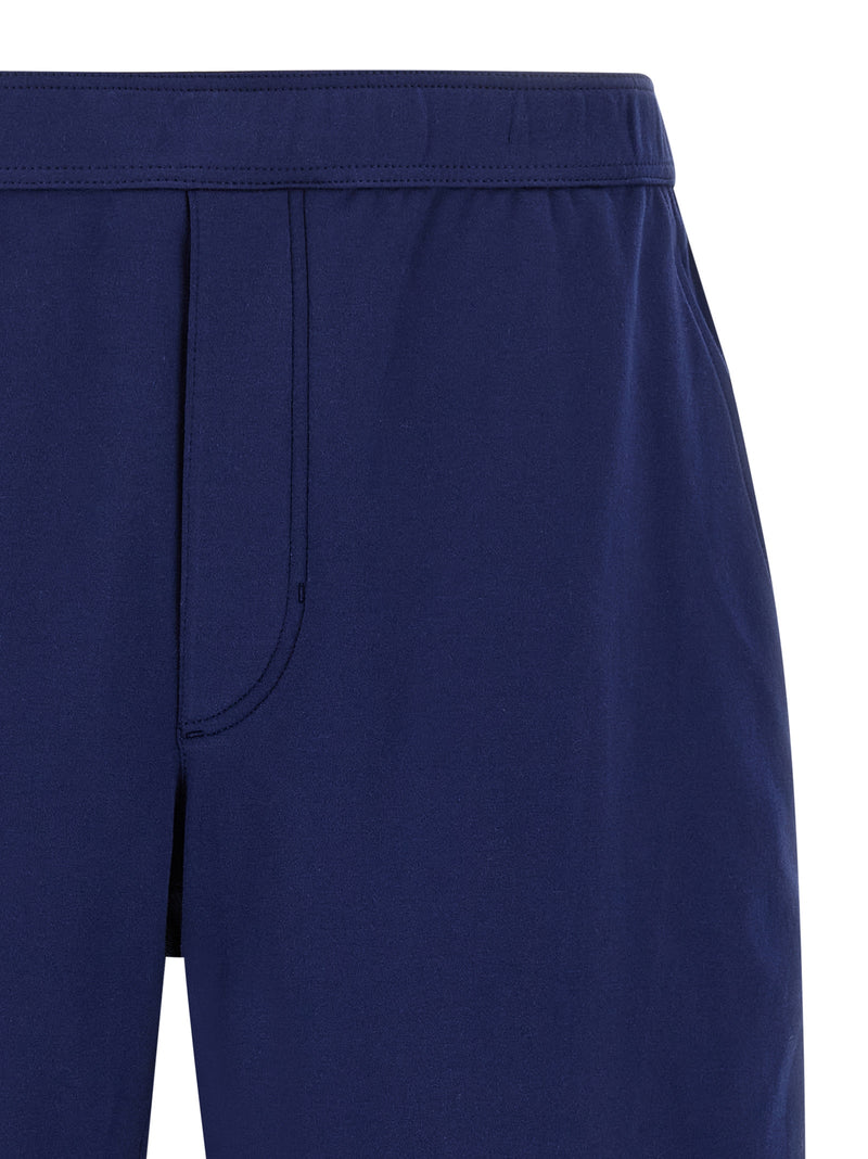 Blue Cotton Bermuda Shorts
