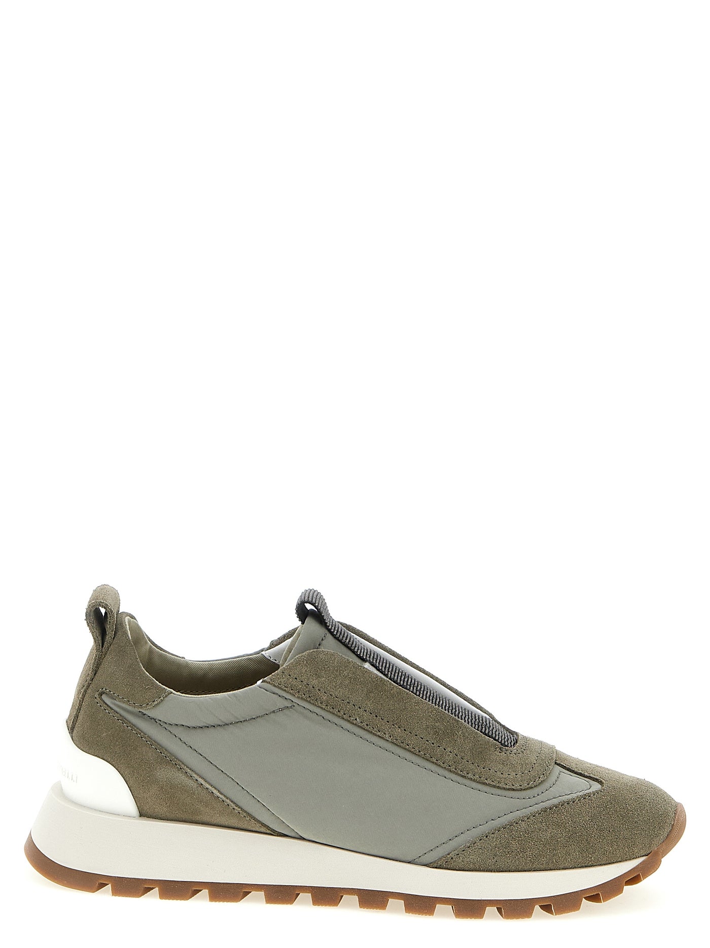 Bicolor Polyester Athletic Sneakers