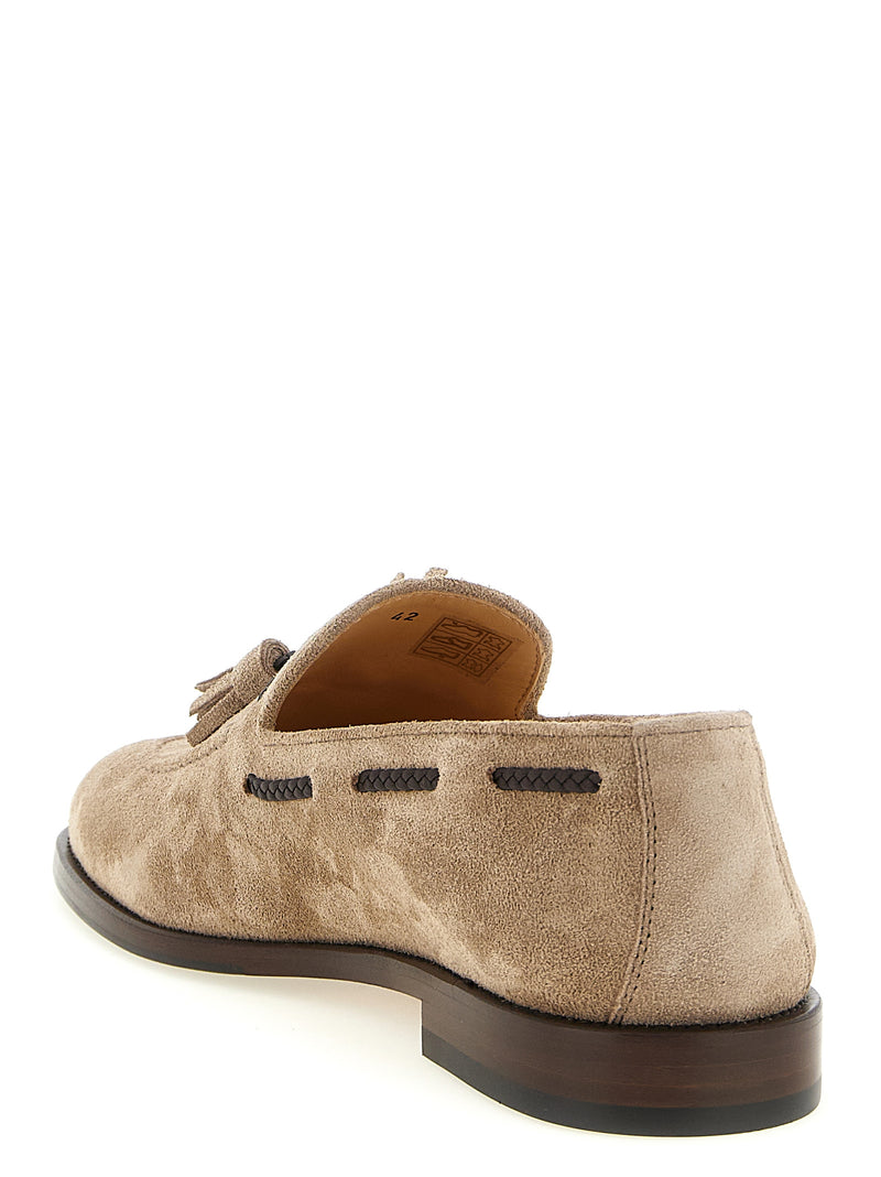Brown Calfskin Slip-On Loafers