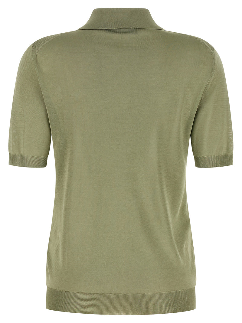 Bicolor Viscose Polo Shirt