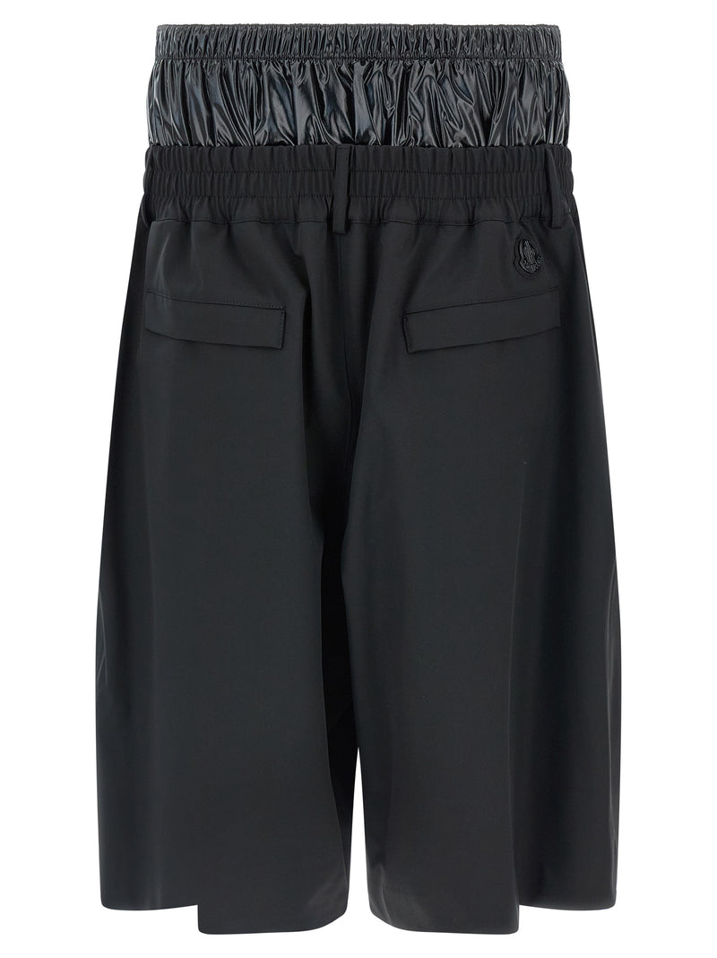 Black Polyamide Bermuda Shorts