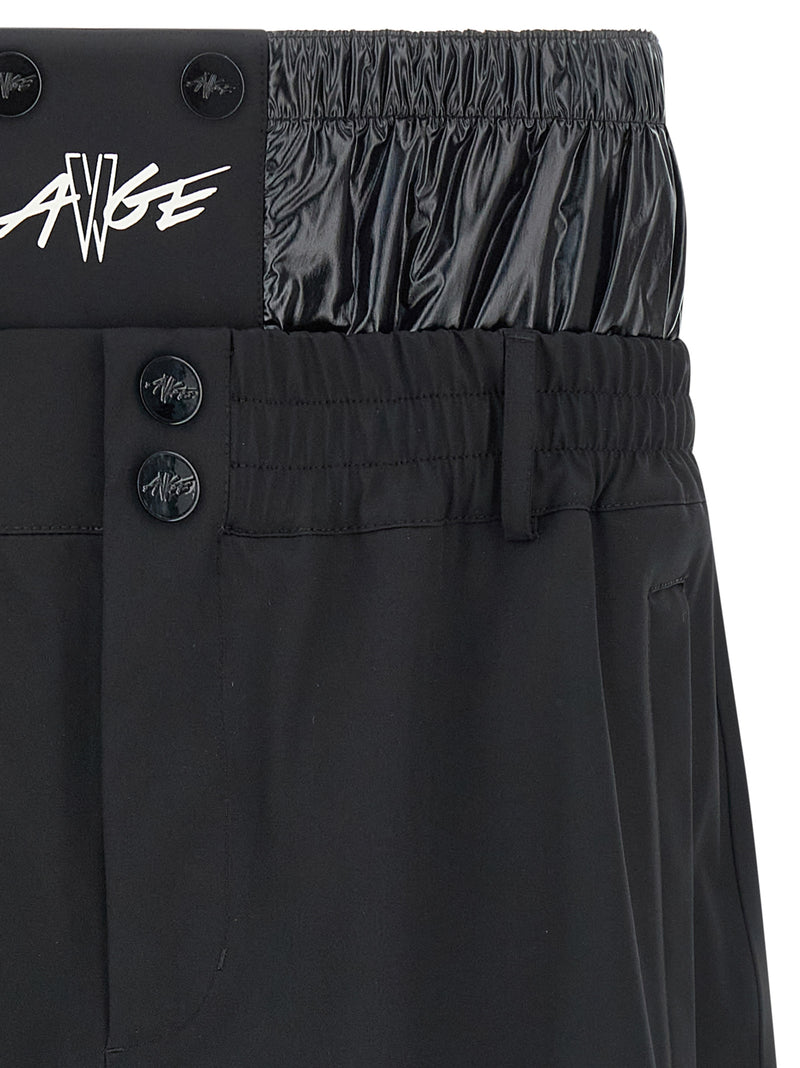 Black Polyamide Bermuda Shorts