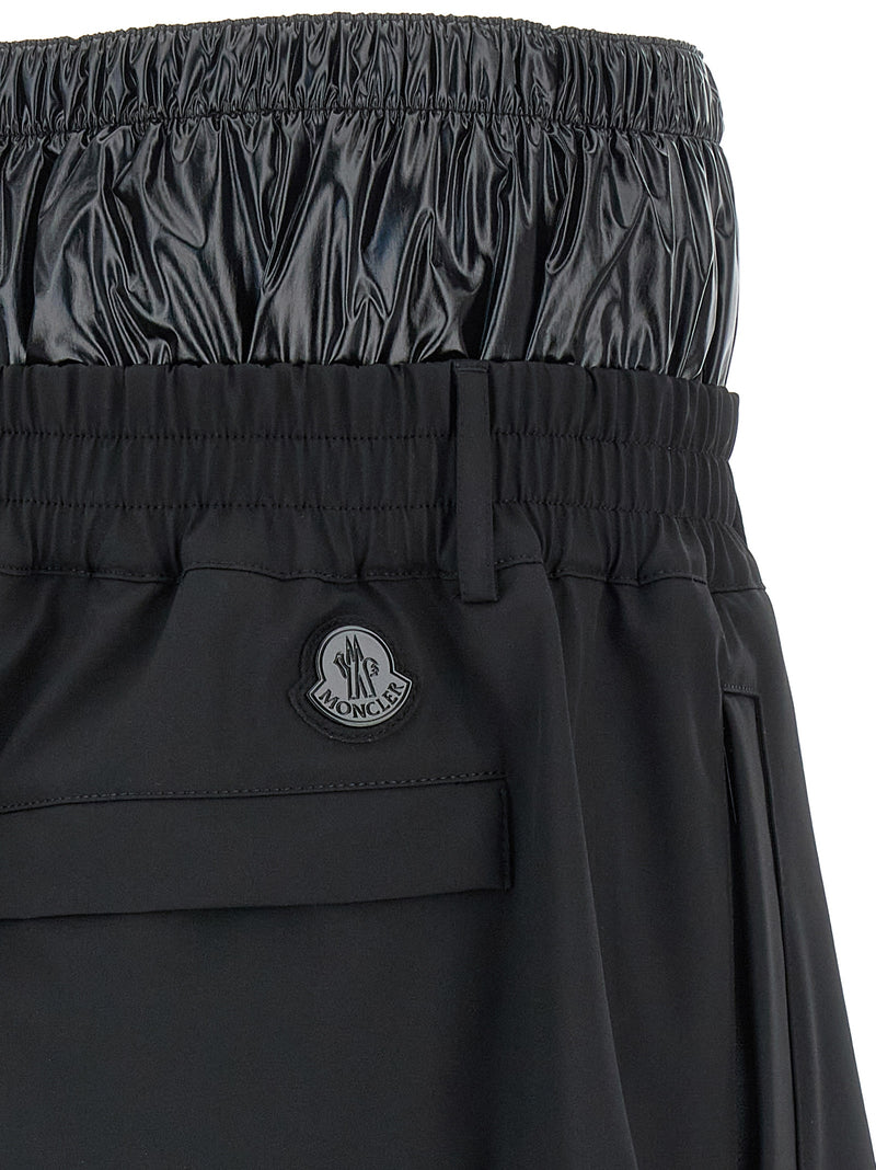 Black Polyamide Bermuda Shorts