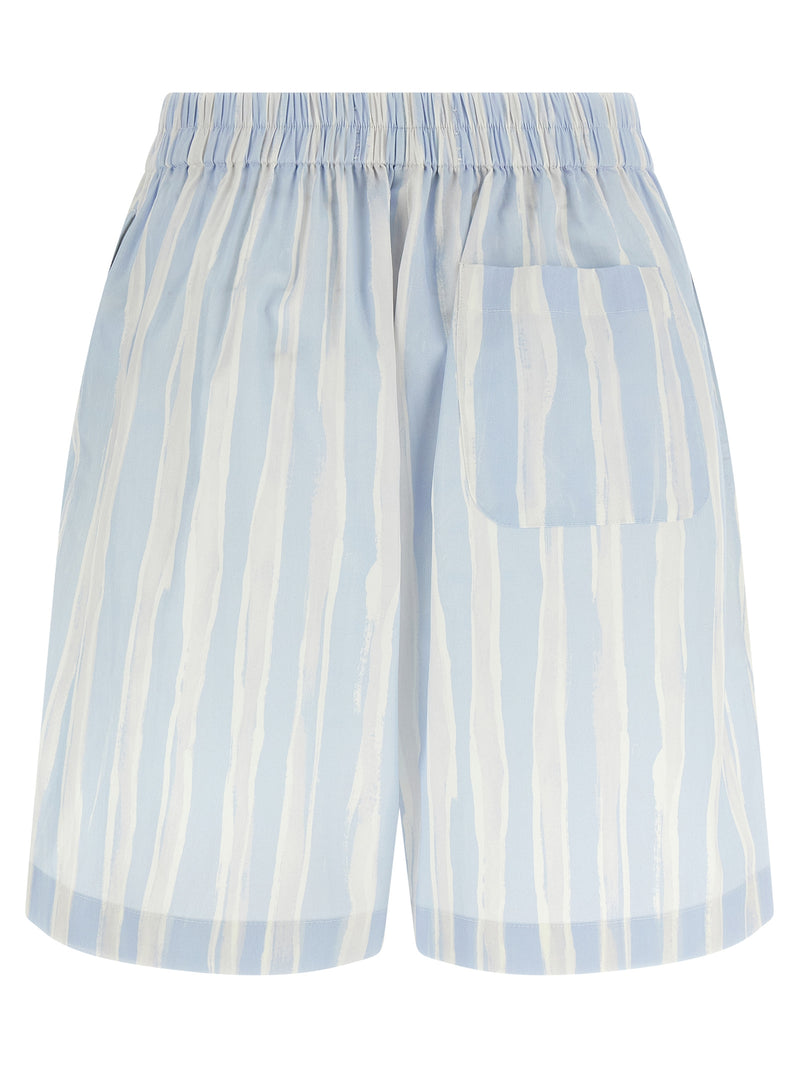 Blue Linen Bermuda Shorts