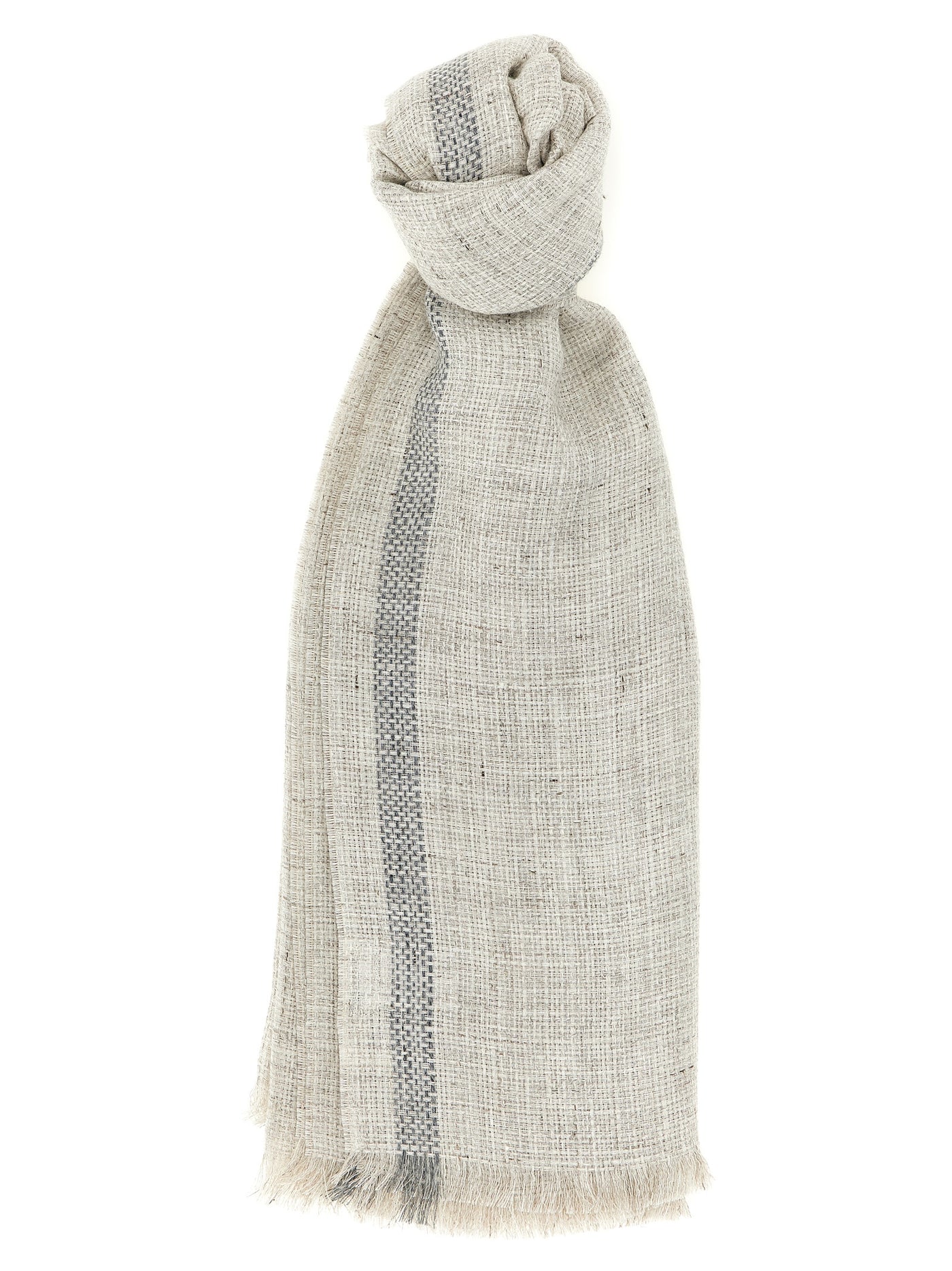 Gray Linen Scarf