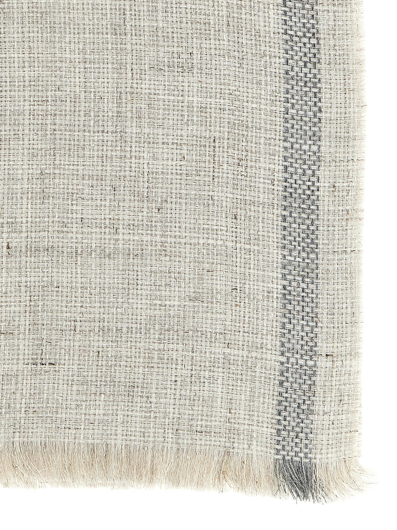 Gray Linen Scarf