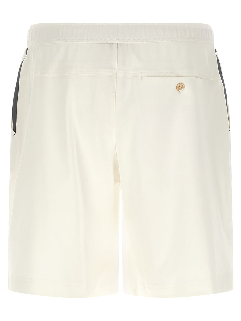 White Cotton Bermuda Shorts