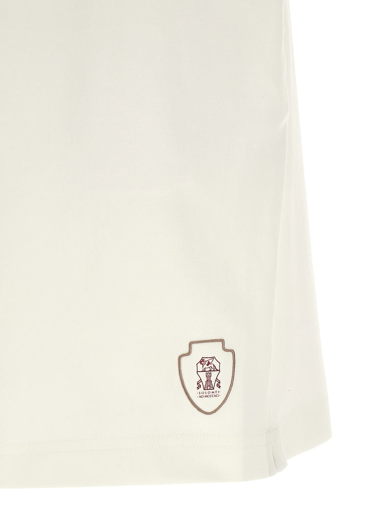 White Cotton Bermuda Shorts