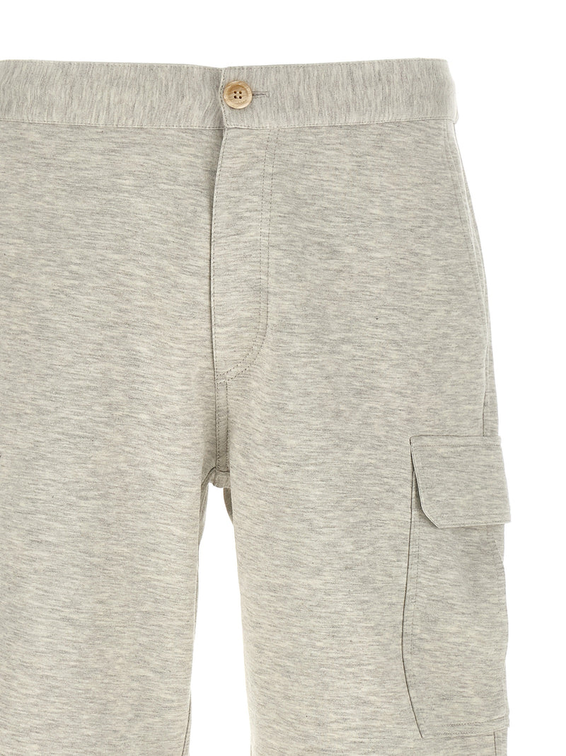 Gray Cotton Bermuda Shorts