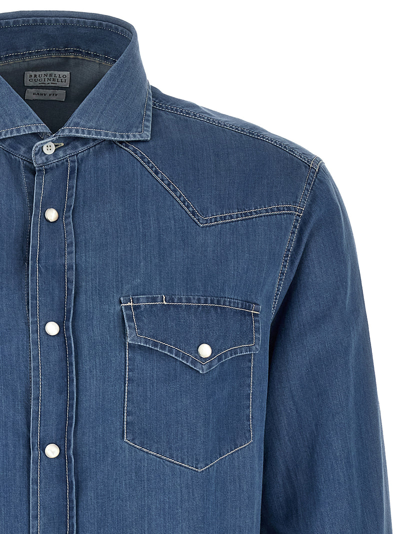 Blue Cotton Blouse