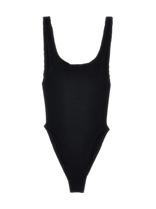 Black Polyamide One-Piece Swimsuit