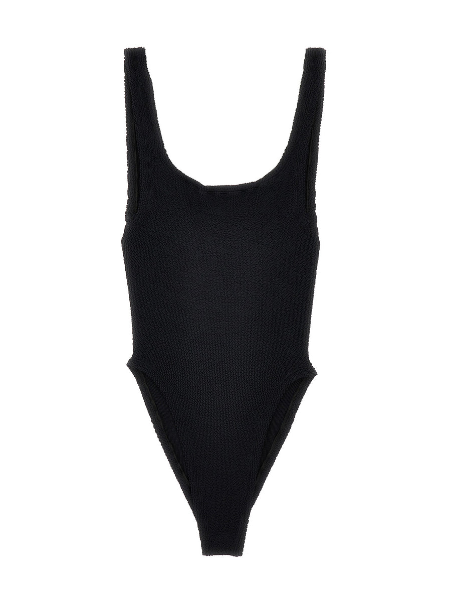 Black Polyamide One-Piece Swimsuit