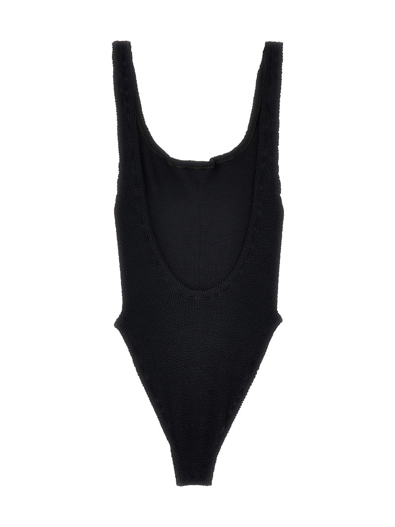 Black Polyamide One-Piece Swimsuit