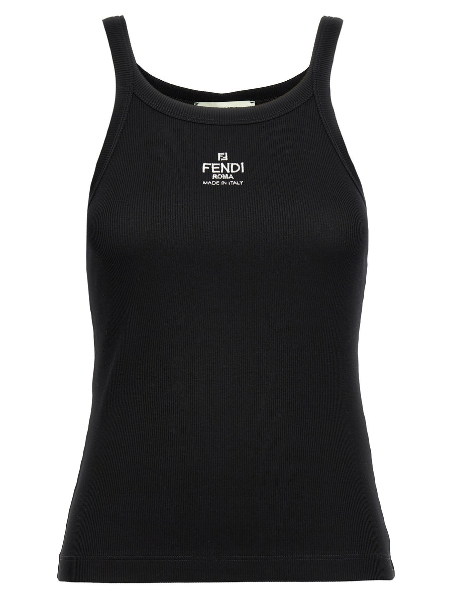 Black Cotton Sleeveles T-Shirt