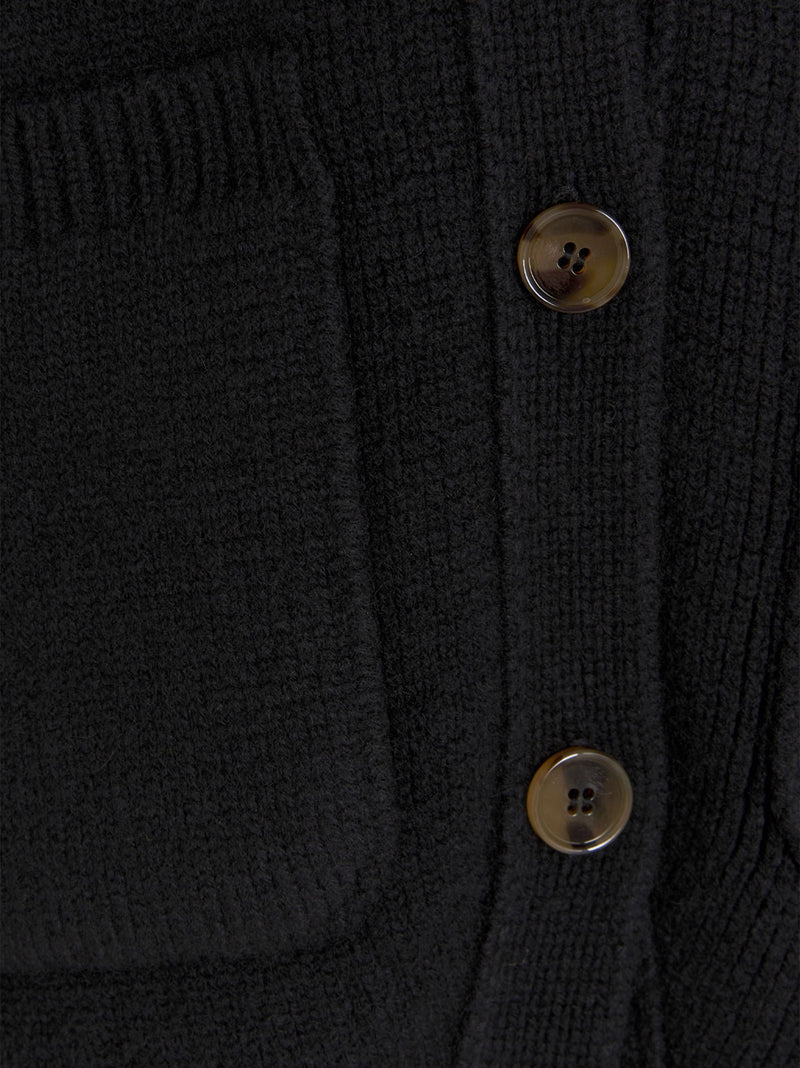 Black Cashmere Cardigan