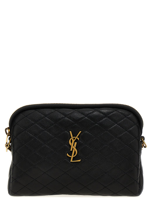 Black Lamb Leather Crossbody Bag