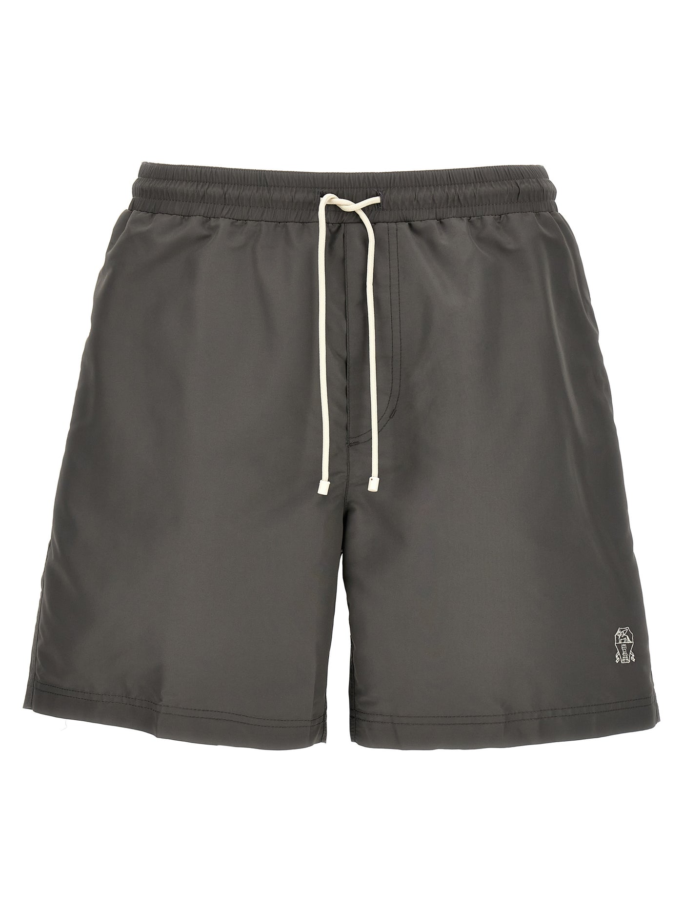 Gray Polyester Shorts