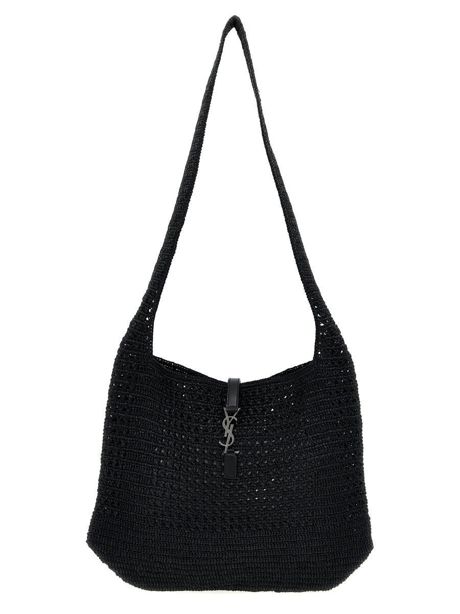 Black Raffia Tote Bag