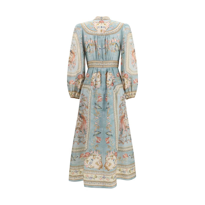 Multicolor Linen Casual Dress