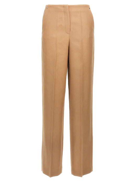 Beige Wool Dress Pants